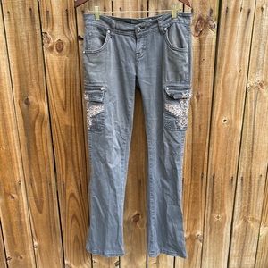 Miss Me Dusty Olive Cargo Jeans, sz 27